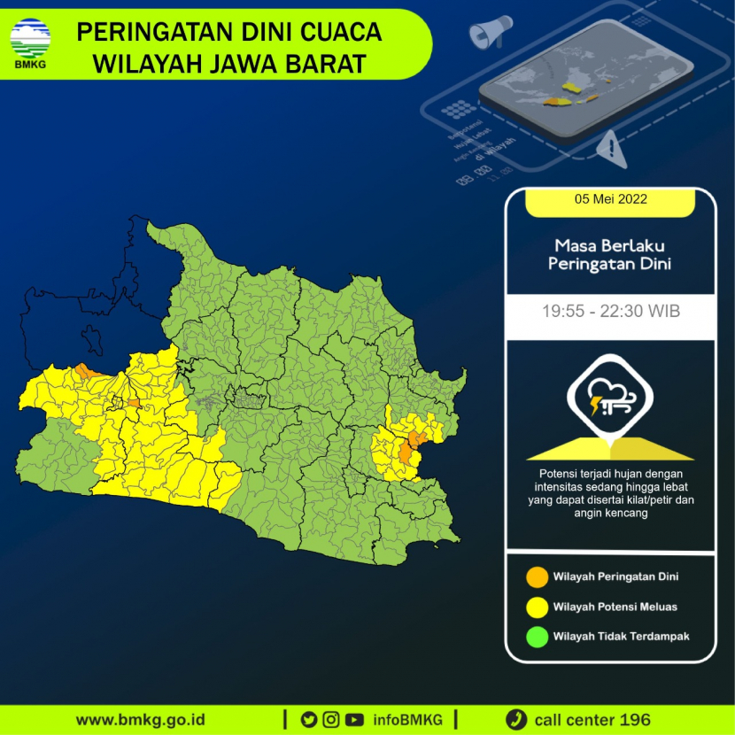Ilustrasi perkiraan cuaca Jabar/BMKG