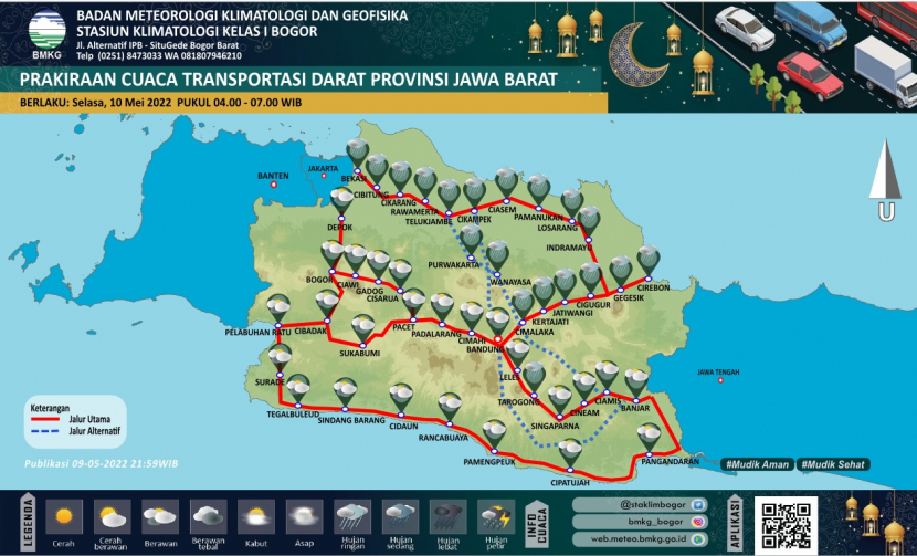 Ilustrasi prakiraan cuaca Jabar