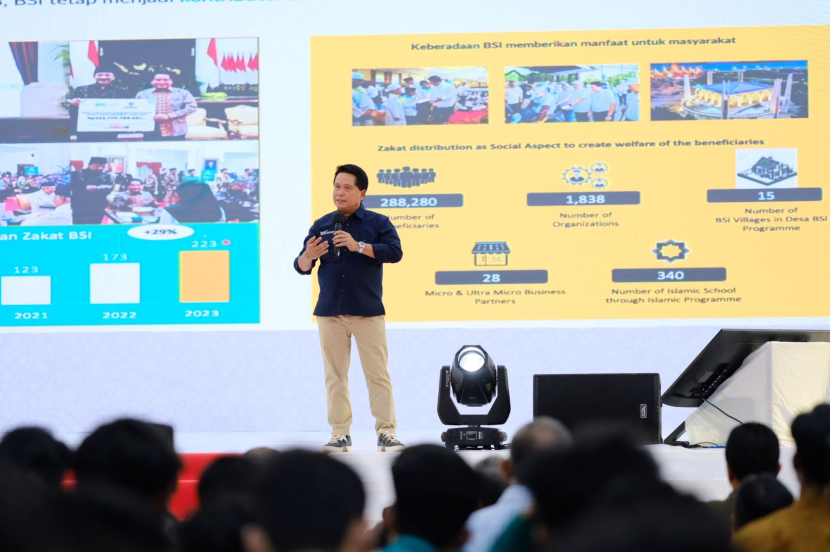 Direktur Utama (Dirut) PT Bank Syariah Indonesia Tbk (BSI) Hery Gunardi menggelar kuliah umum